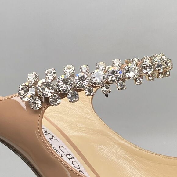 Jimmy Choo Bing 100MM Embellished Patent Leather Mules size 36 - Picture 8 of 15